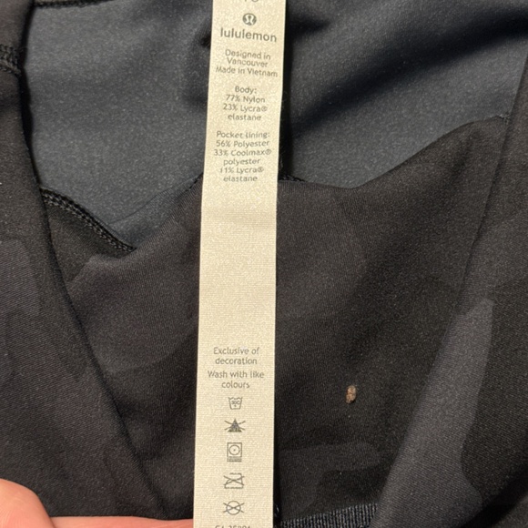 EUC Lululemon Wunder Train Black Grey Camo sz 10 - Picture 2 of 2